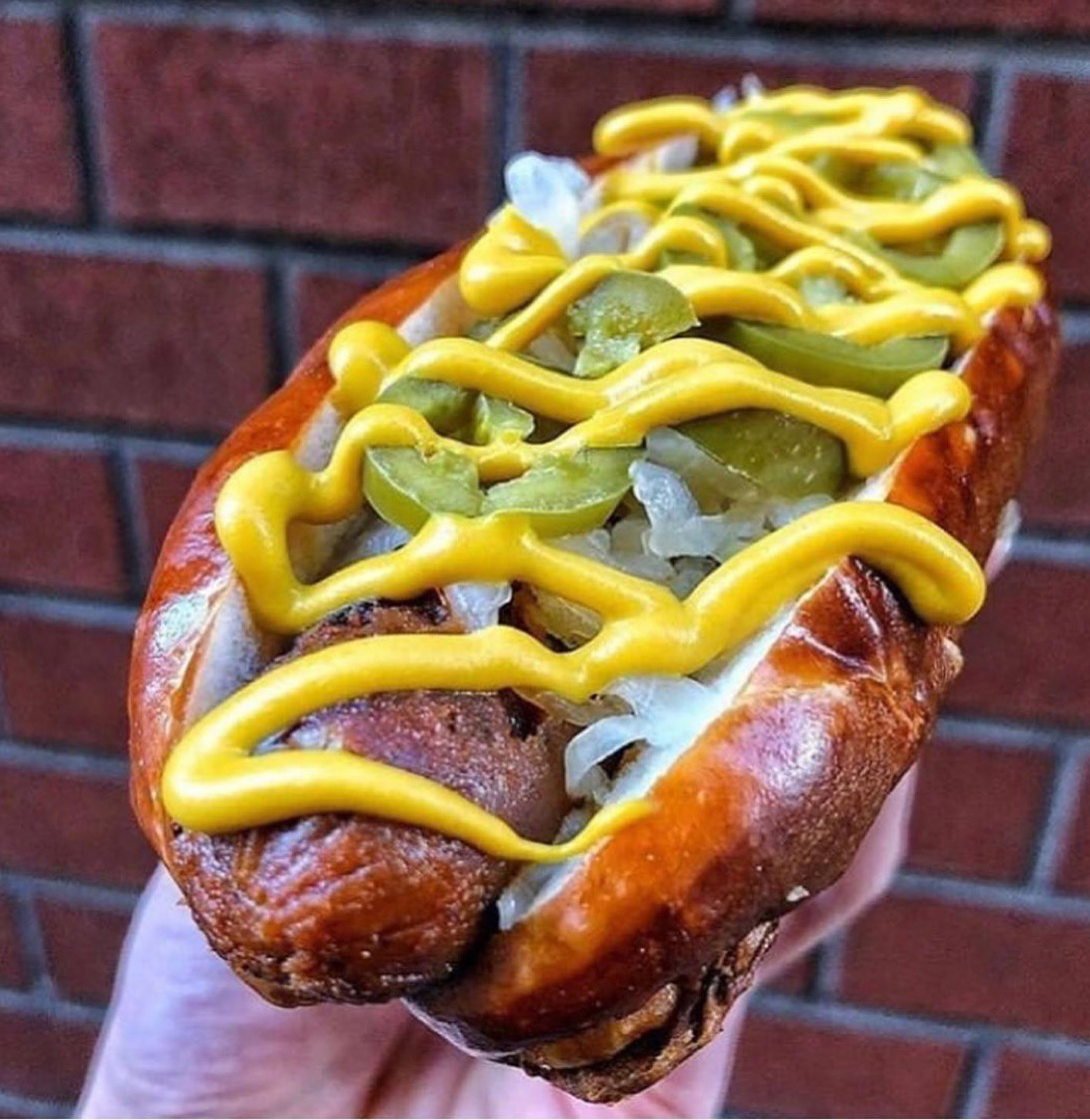 Vegetarian corn shop dogs near me