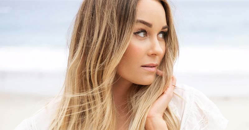 Lauren Conrad wears a new hairstyle during a photoshoot in West