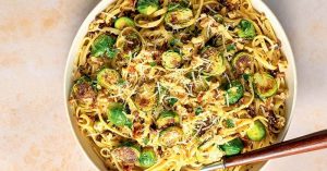 Vegan Brussels Sprouts Pasta