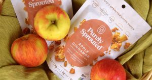 Purely Sprouted packages with apples