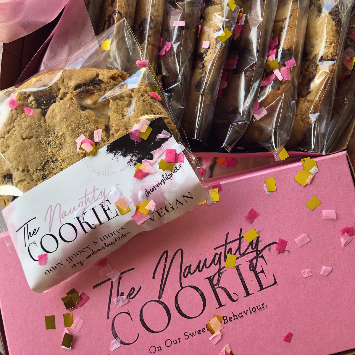 The Naughty Cookie cookies with confetti