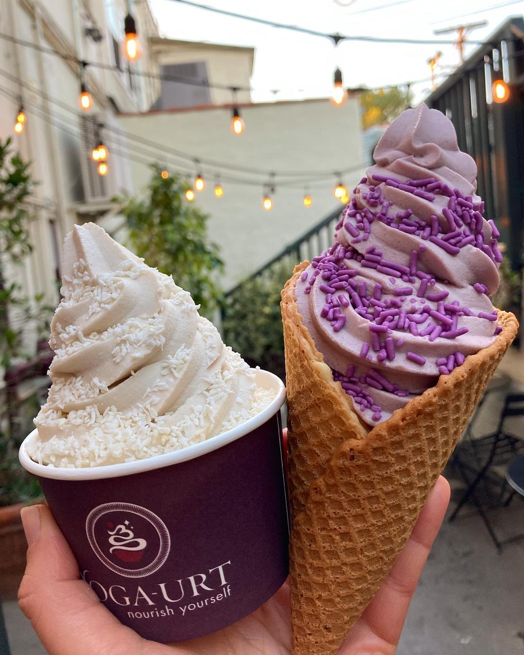 Two vegan ice creams from Yoga-urt