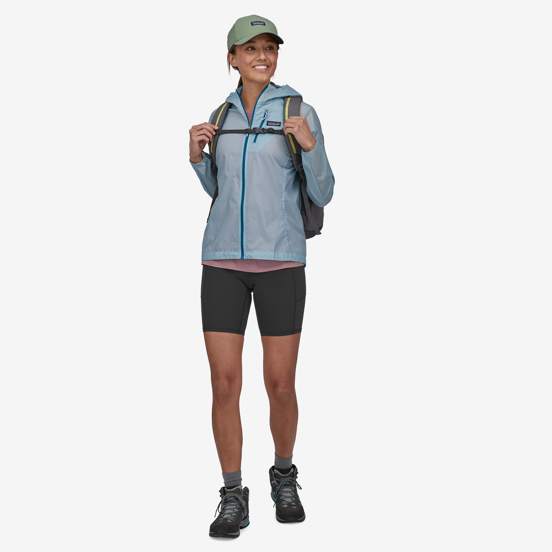 Person wearing athletic wear from Patagonia