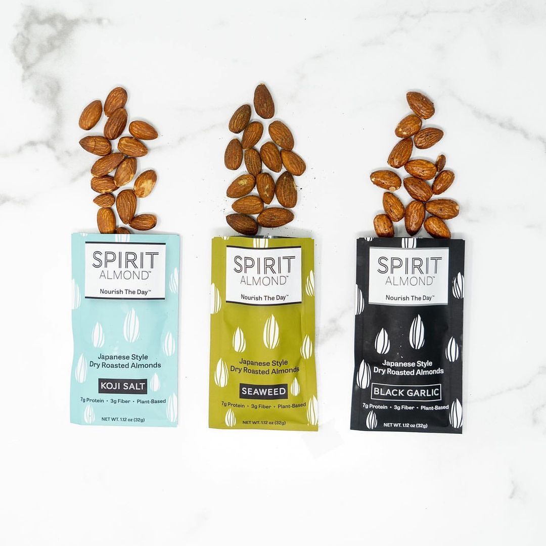 SPIRIT Almond packs poured out