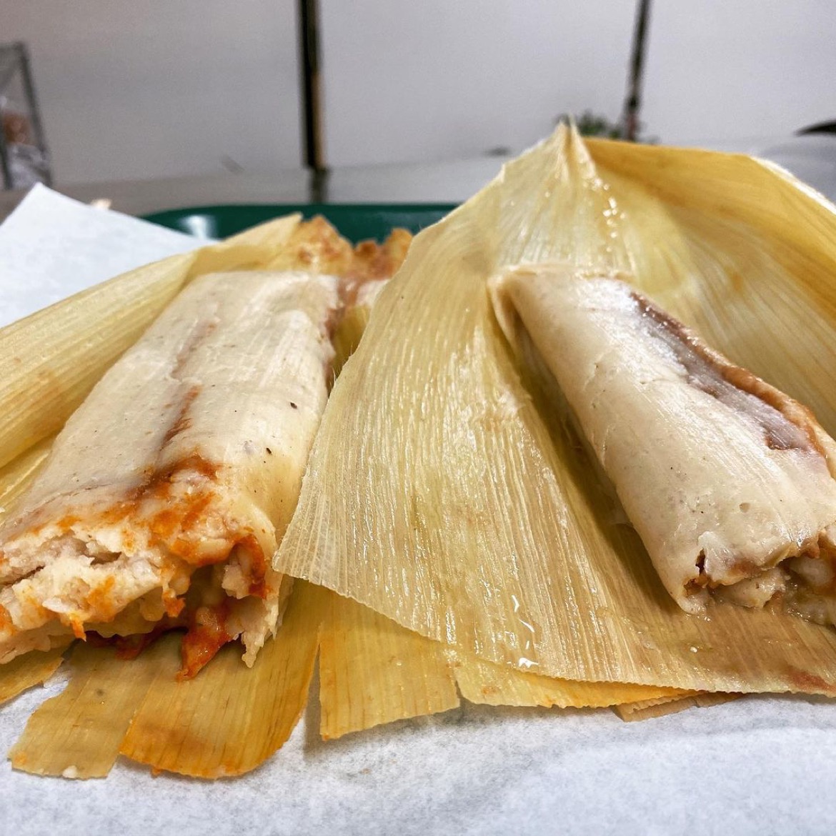 Vegan tamales from Toluca Bakery Cafe