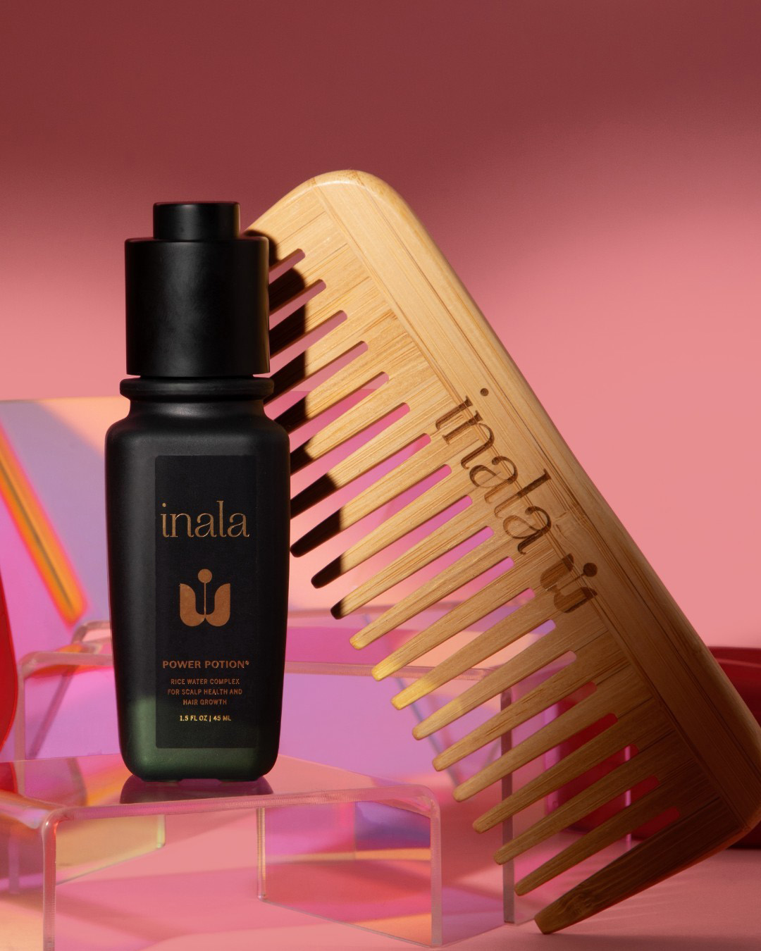 Inala Beauty hair product and comb