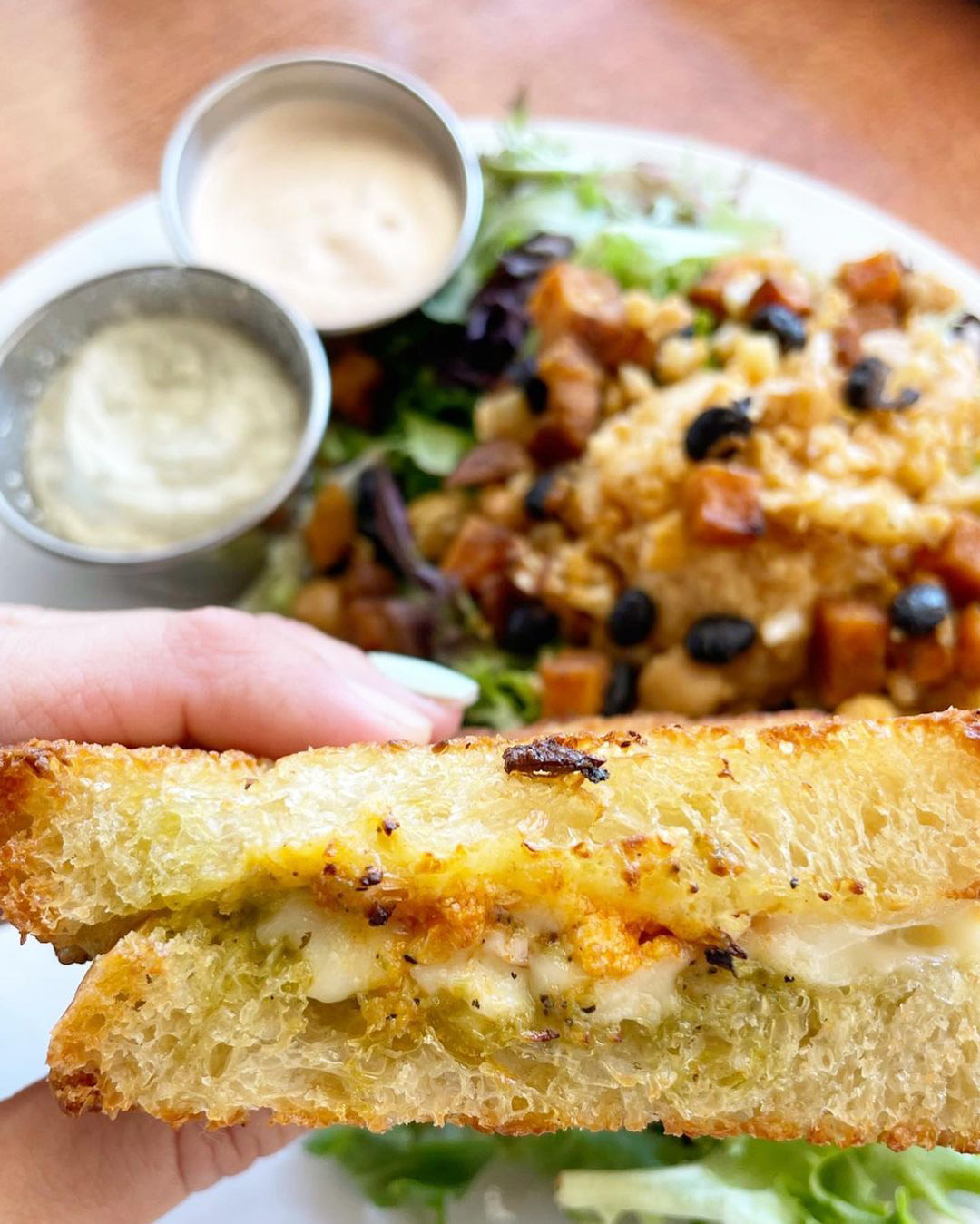 Pesto Cauliflower Grilled Cheese from Infusion Tea