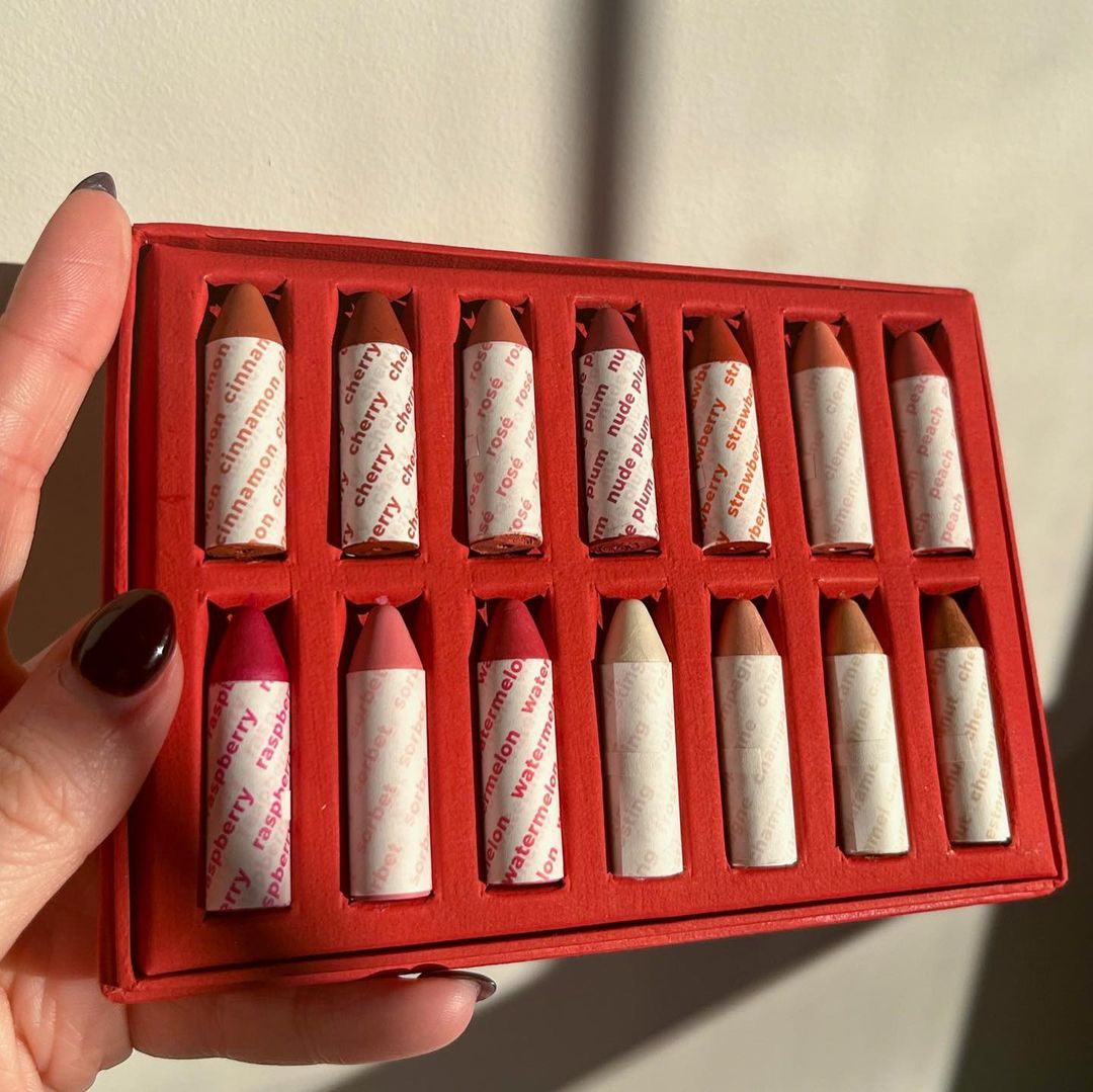 Box of Axiology 3-in-1 beauty crayons