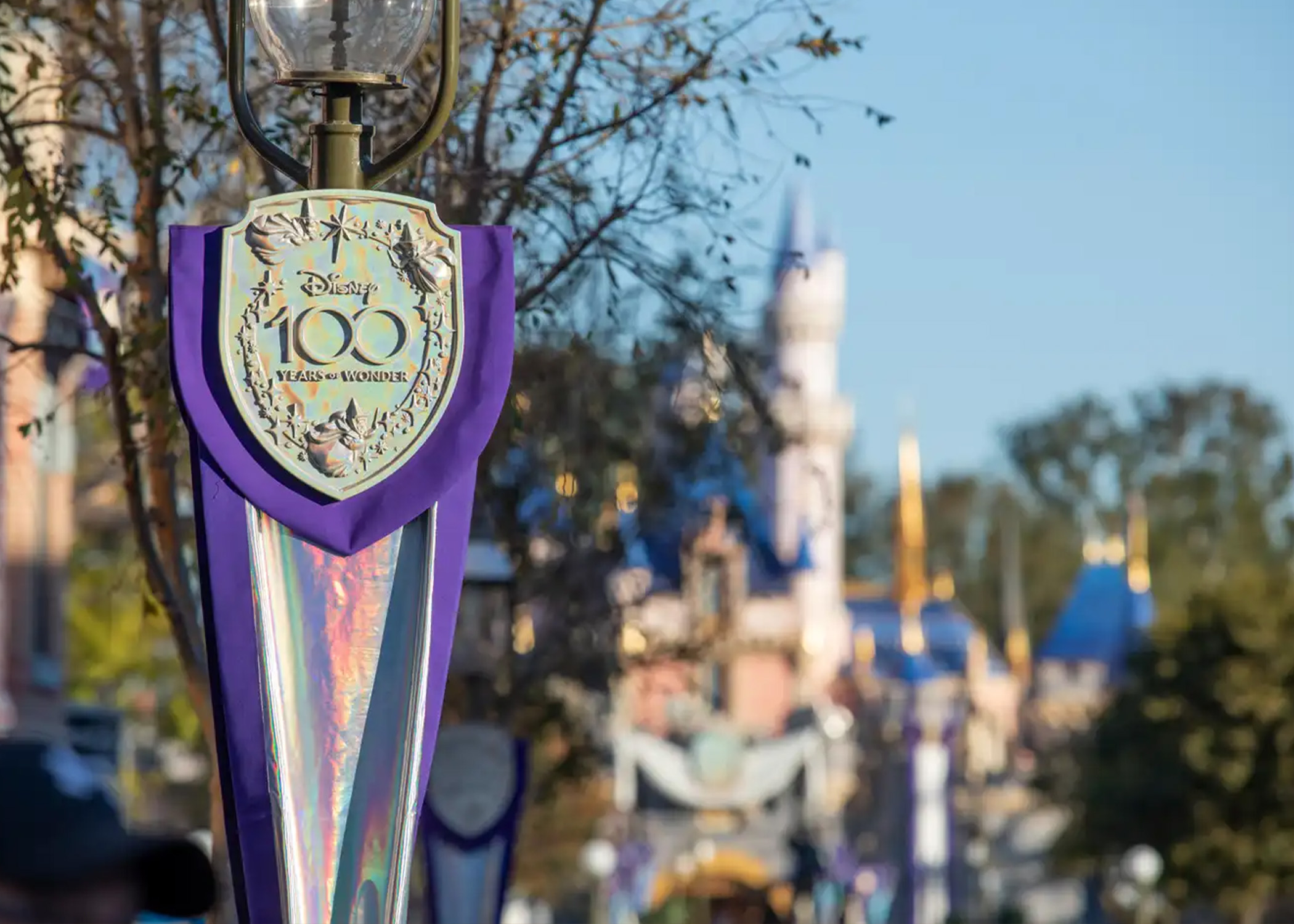 Disneyland 100 year anniversary sign