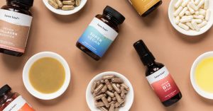 Future Kind products on table with herbs