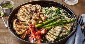 Roasted Veggie Power Bowl on table