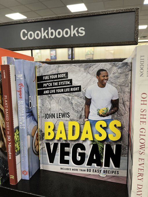 Badass Vegan book in Barnes & Noble