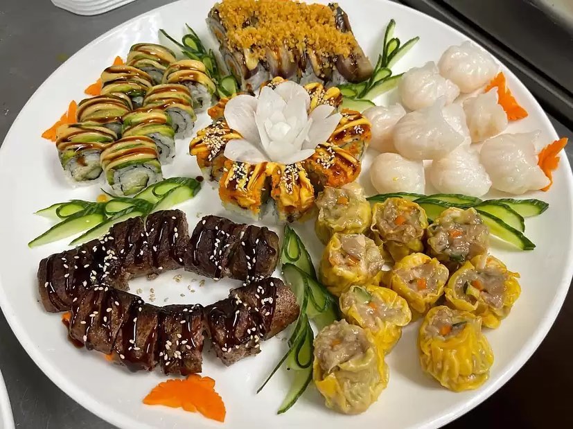 Chef Kenny’s Vegan Dim Sum meal on plate