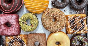 Tray of doughnuts from Peaceful Provisions