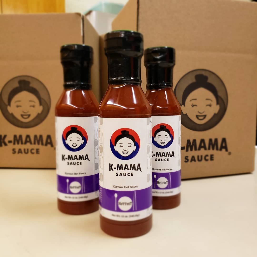 K-Mama Sauces lined up