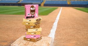 Oatly ice cream bars on baseball field