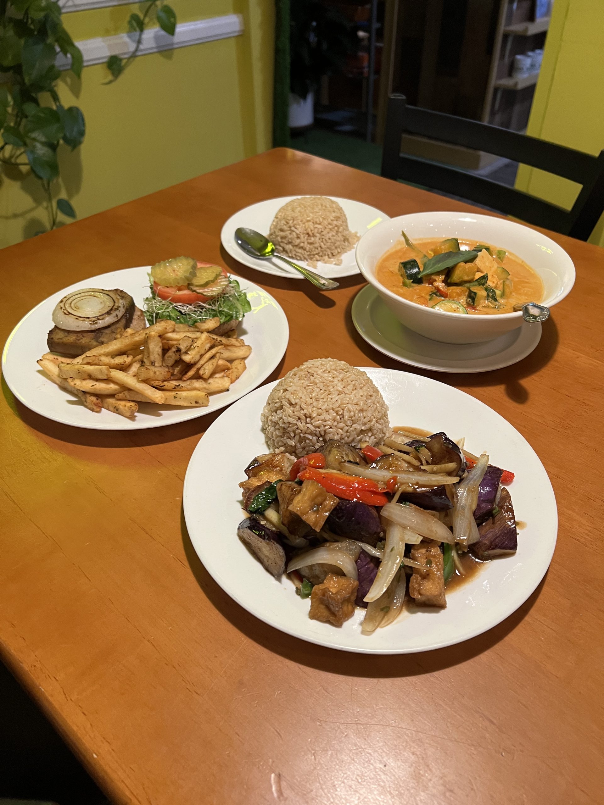 The Vegan Joint meals on table