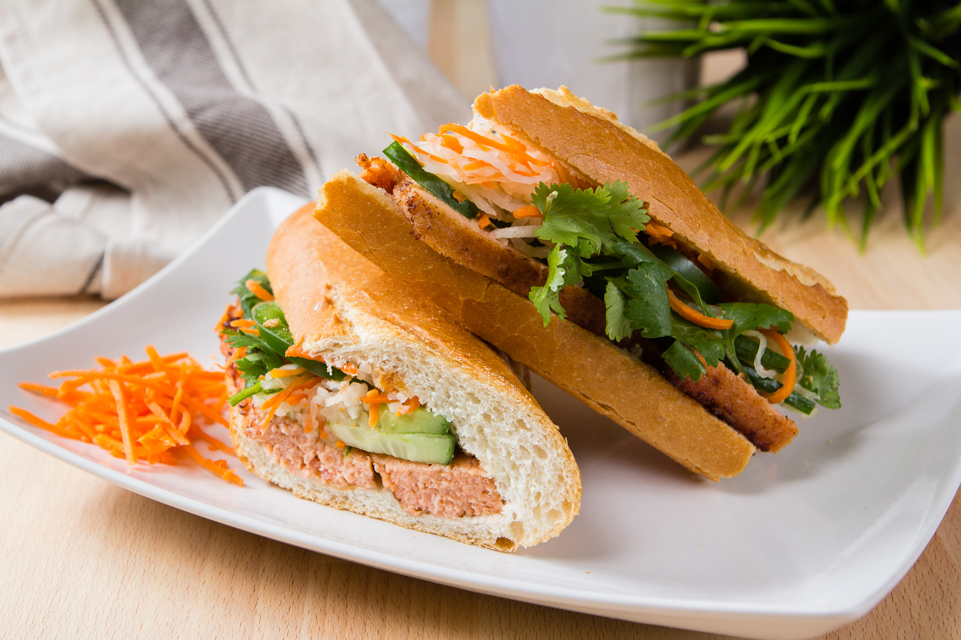 Vinh Loi Tofu sandwich on plate