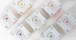 Misha's cheese in packaging lined up