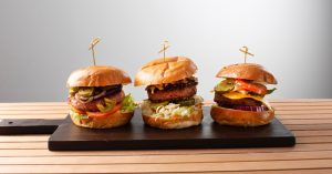 The Gray Zebra sliders on tray