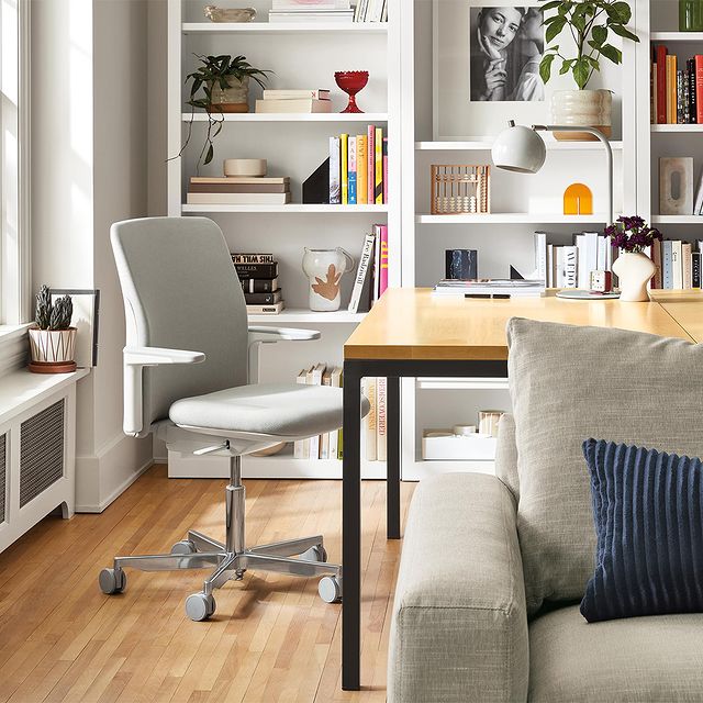 Humanscale desk and chair in home