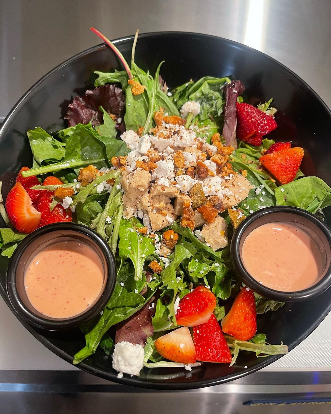 Salad in bowl from JustVeggiez