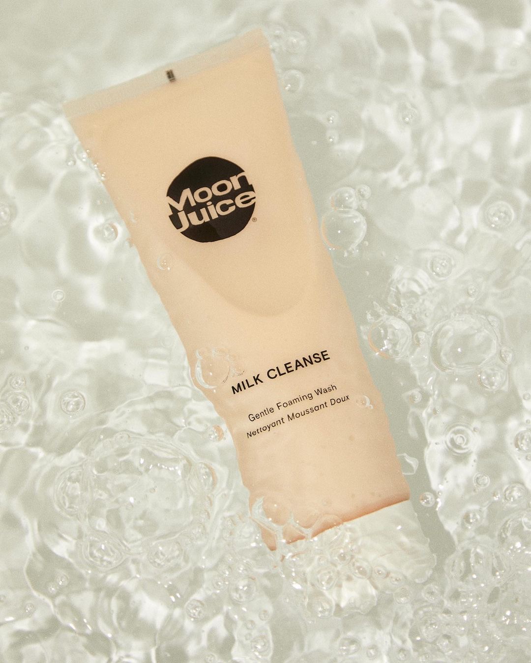 Moon Juice face wash in water