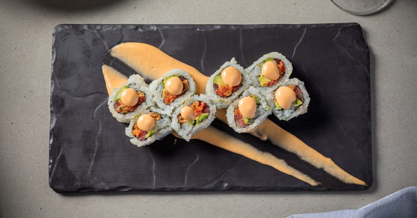 PLANTA vegan sushi on plate