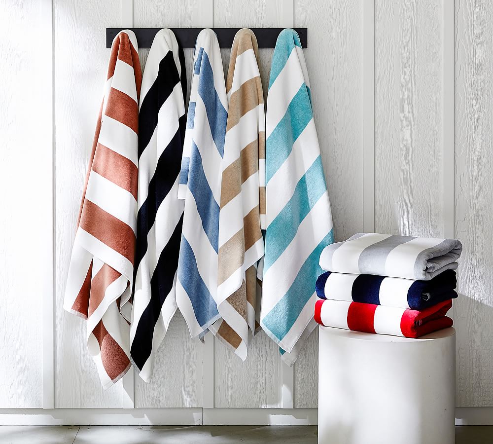 Towels on hangers inside home