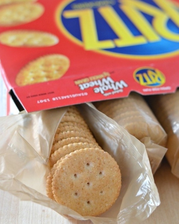 Ritz cracker pack open inside of box