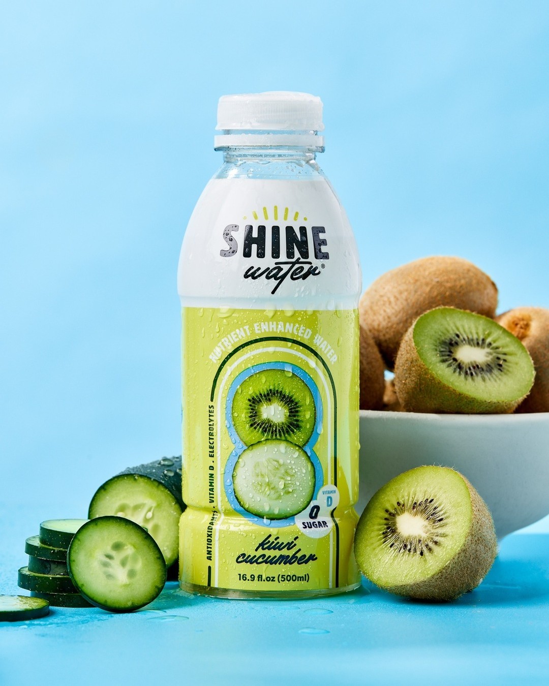 ShineWater with kiwi and cucumber 