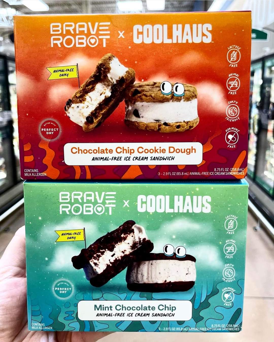 Person holding Coolhaus Ice Cream Sammies