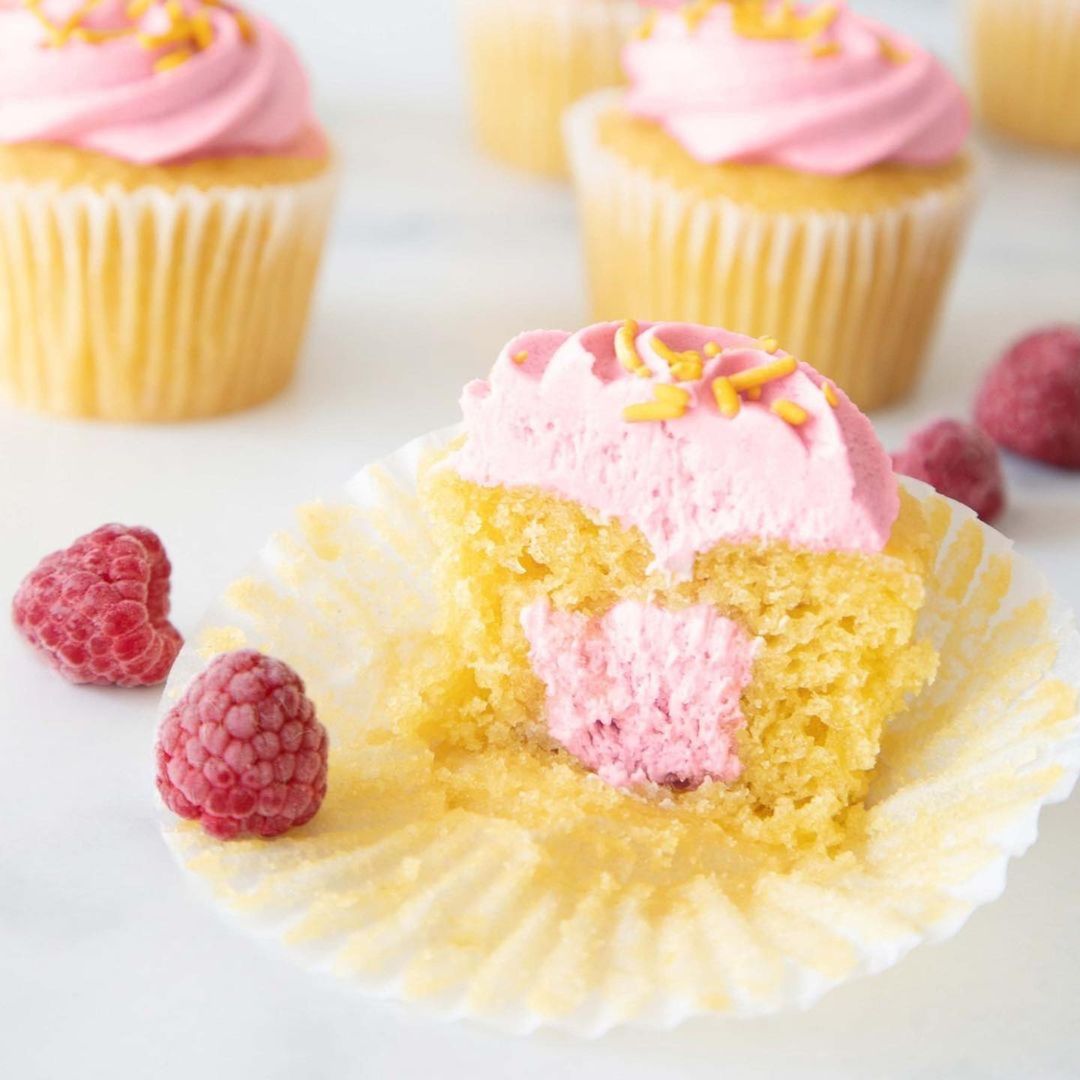 Rubicon Bakers vegan cupcakes with raspberries