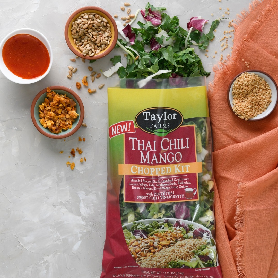 Thai Chili Mango salad ingredients with salad package