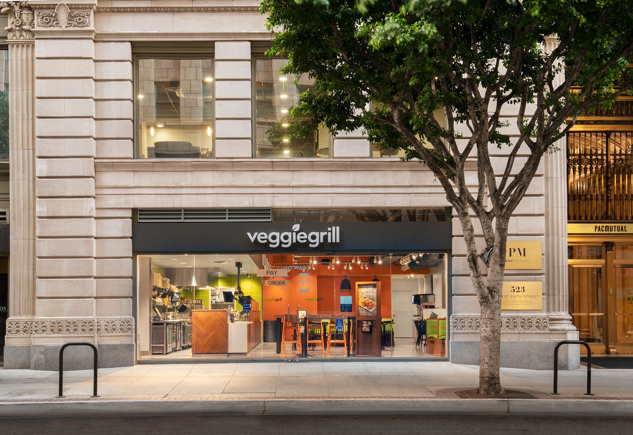 Exterior of Veggie Grill in LA