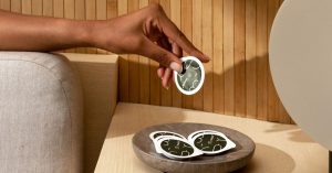 Person holding Maude vegan condom