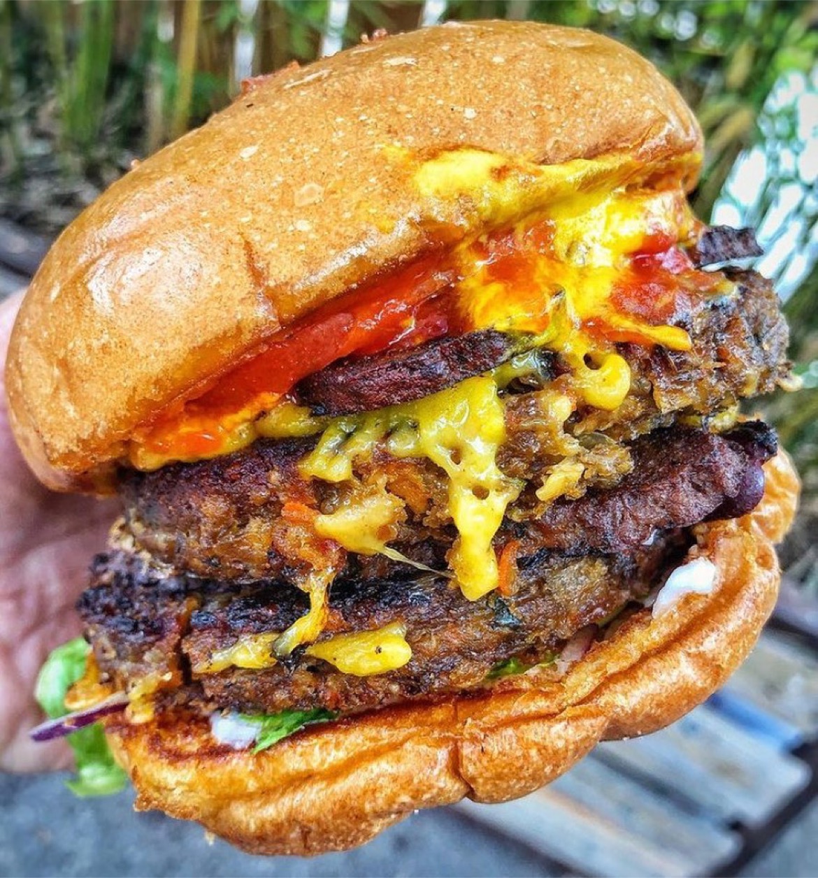 Arlo's vegan burger