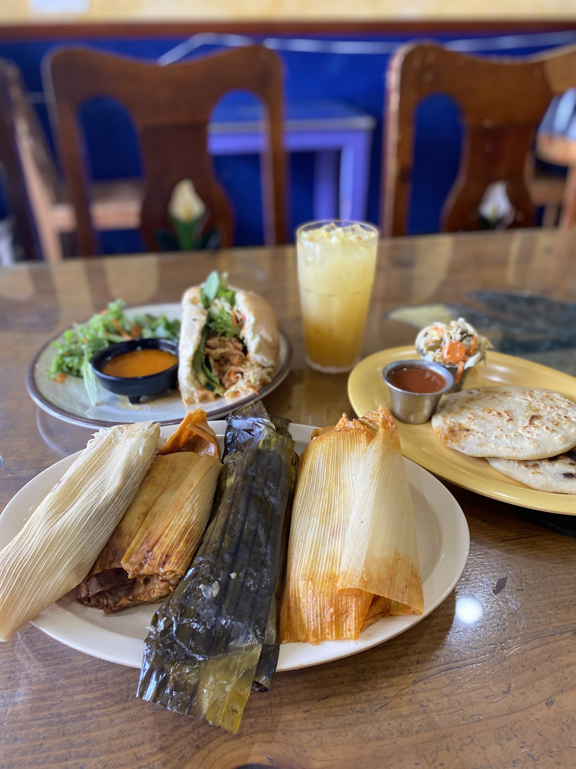 Plate with vegan tamales from Mama’s Tamales