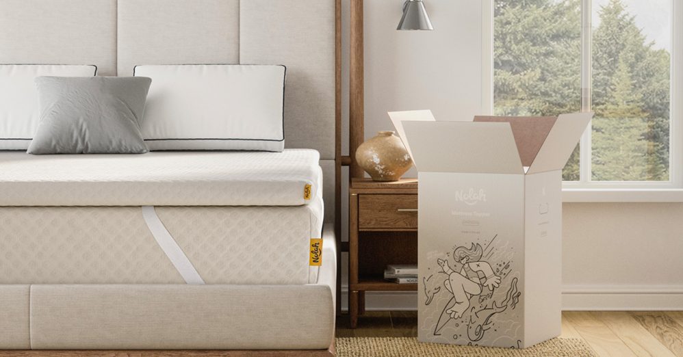 Nolah mattress topper on bed