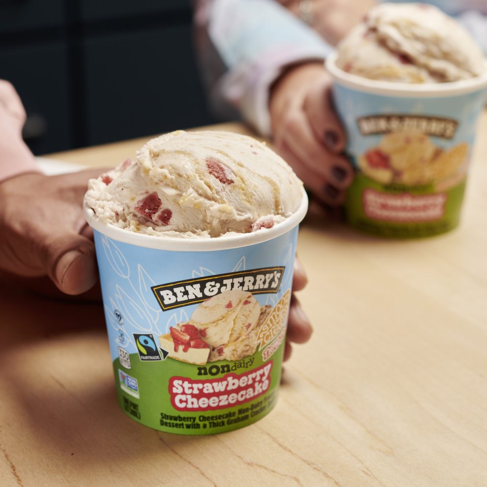 Ben And Jerry S Launches New Non Dairy Ice Cream Flavor Strawberry Cheezecake