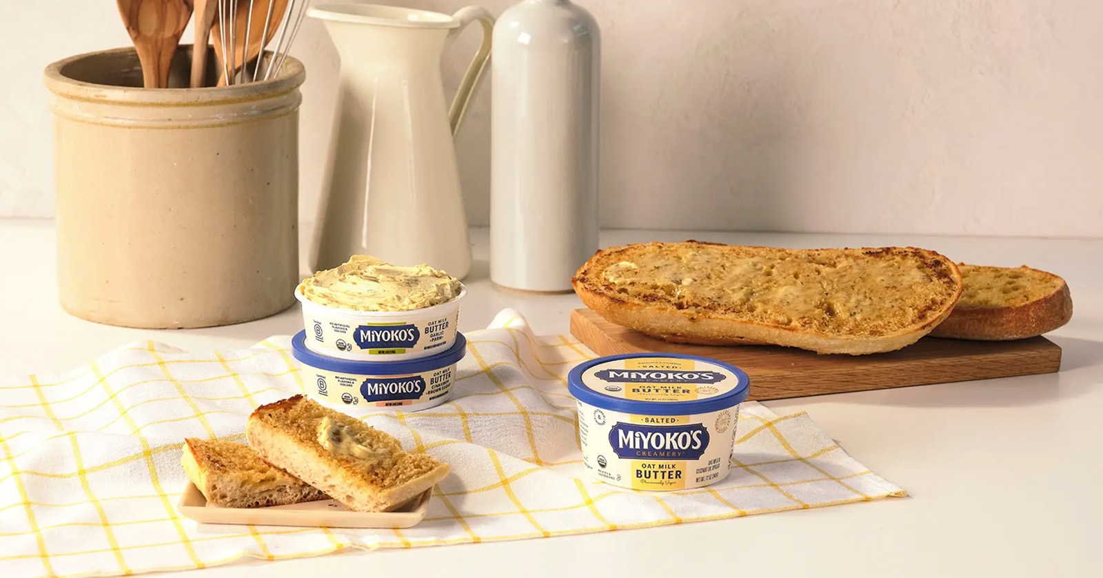 Miyoko's Creamery Unveils Garlic Parm and Cinnamon Brown Sugar Oat Milk Butters