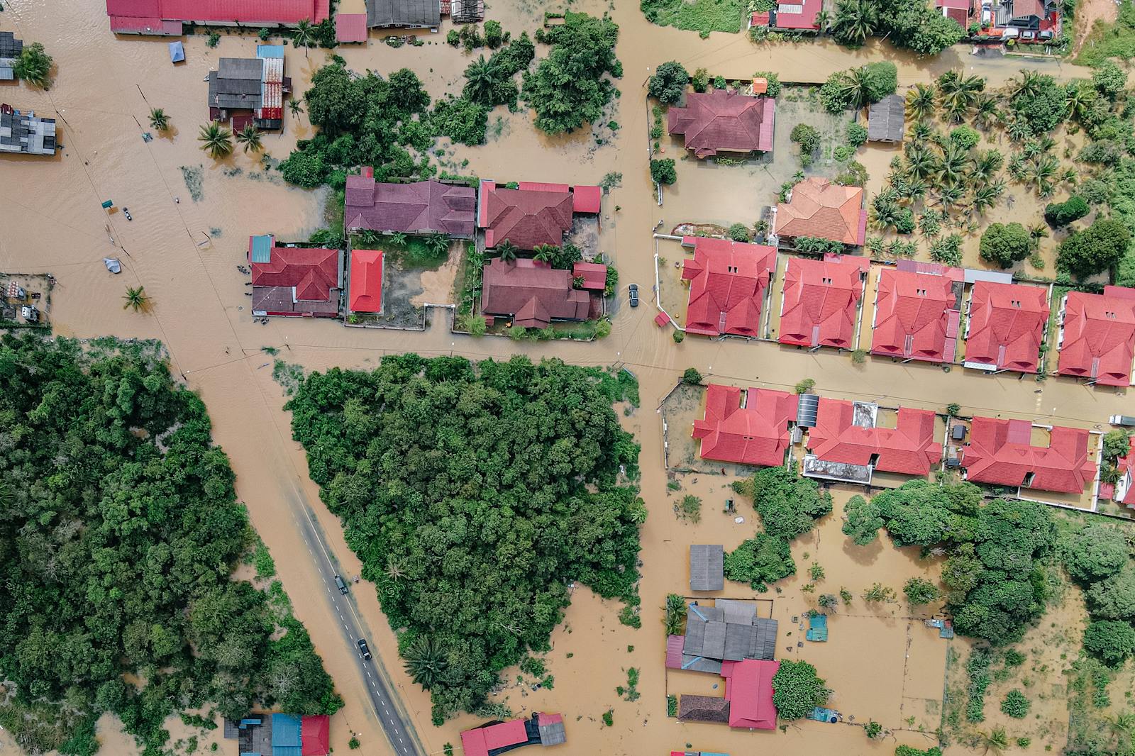 Queensland flooding aerial