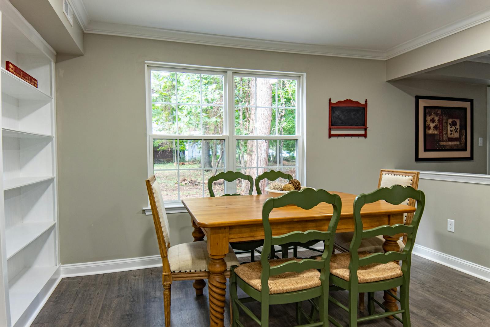 empty family dining table
