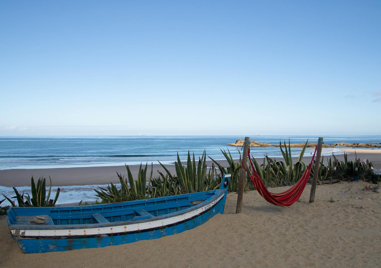 empty hammock on beach