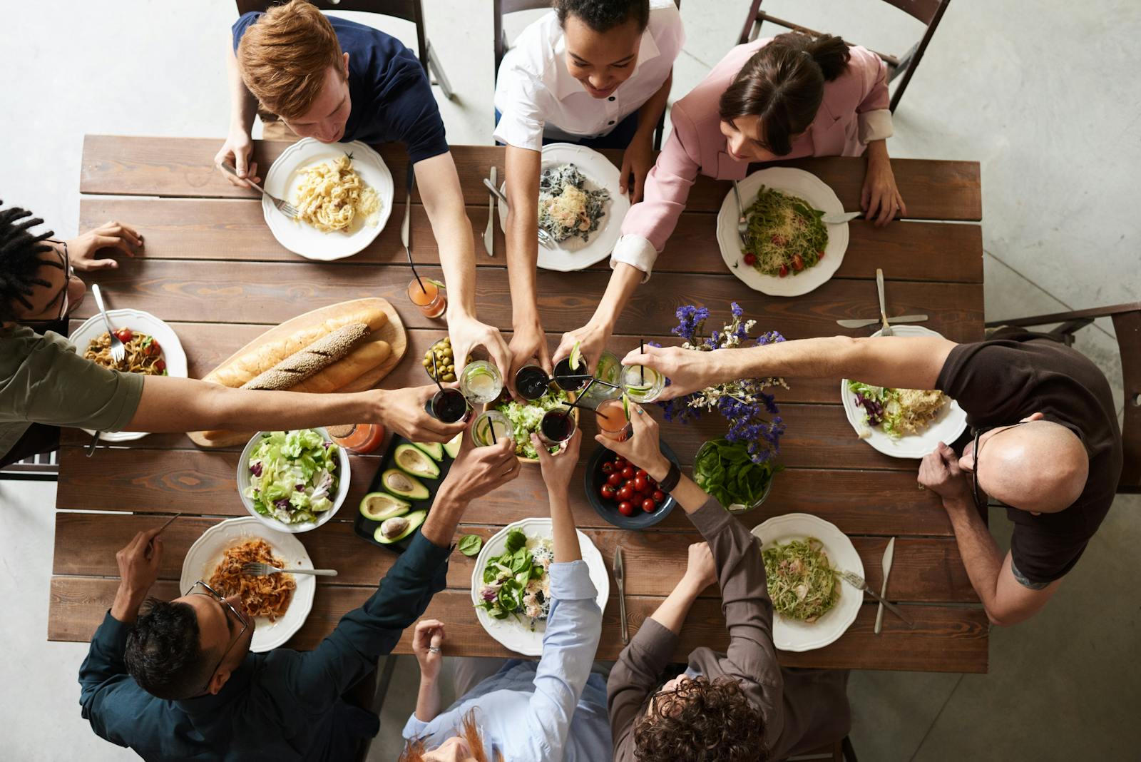 multilingual family dinner table
