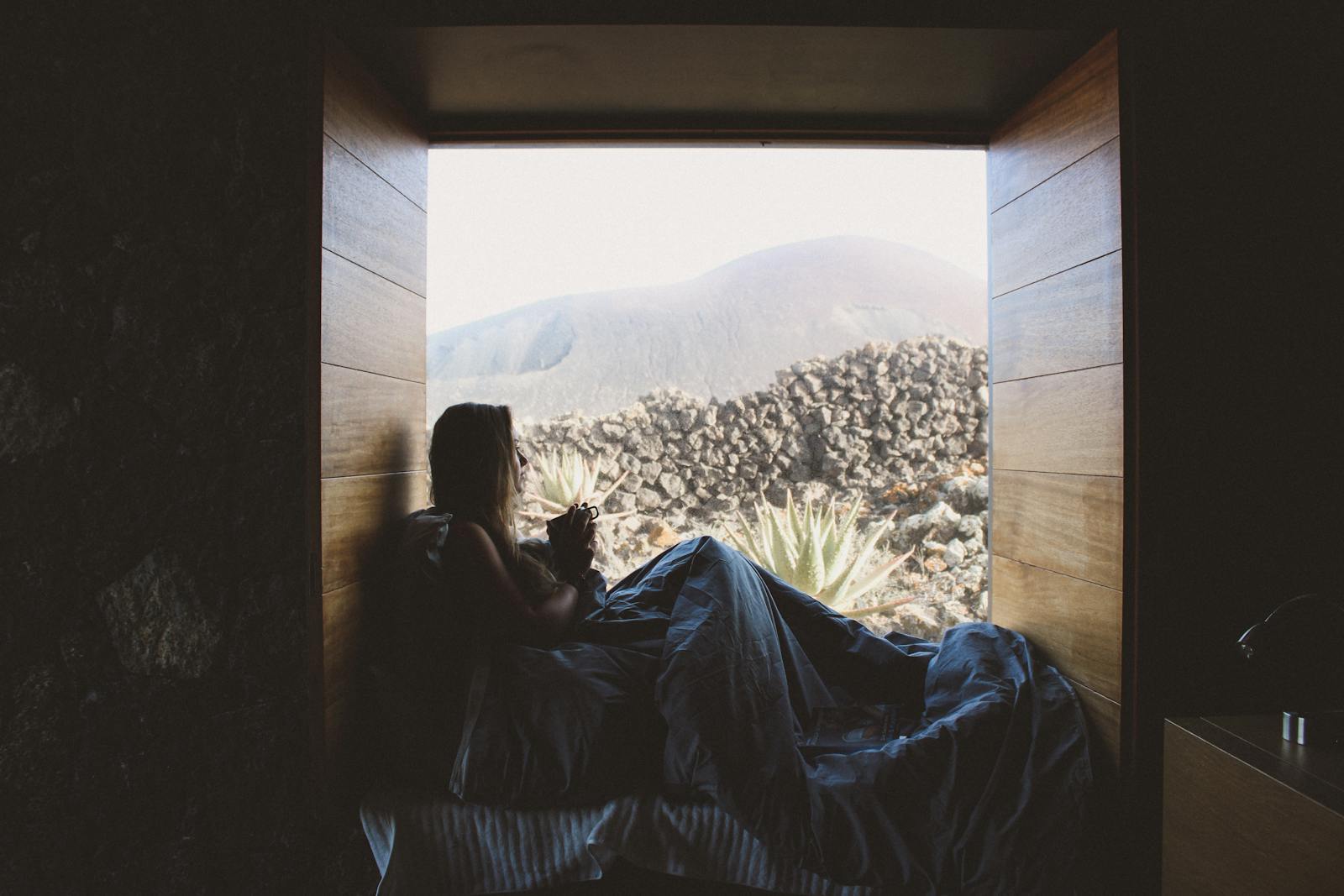 person quiet morning light