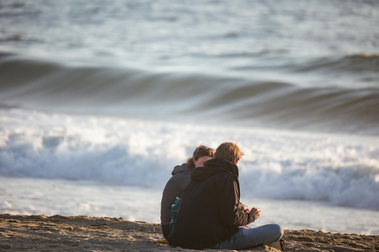 two people sitting quietly