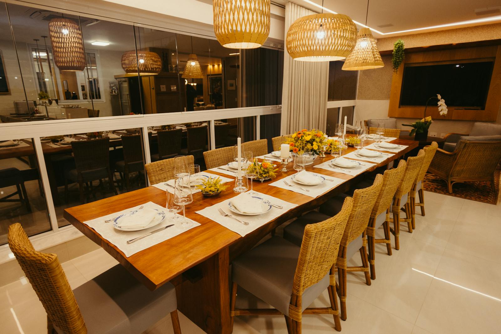 warm dining room evening