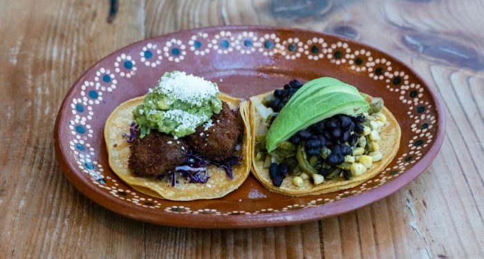Weeknight Black Bean Tacos With Charred Corn and Lime Crema in 20 Minutes