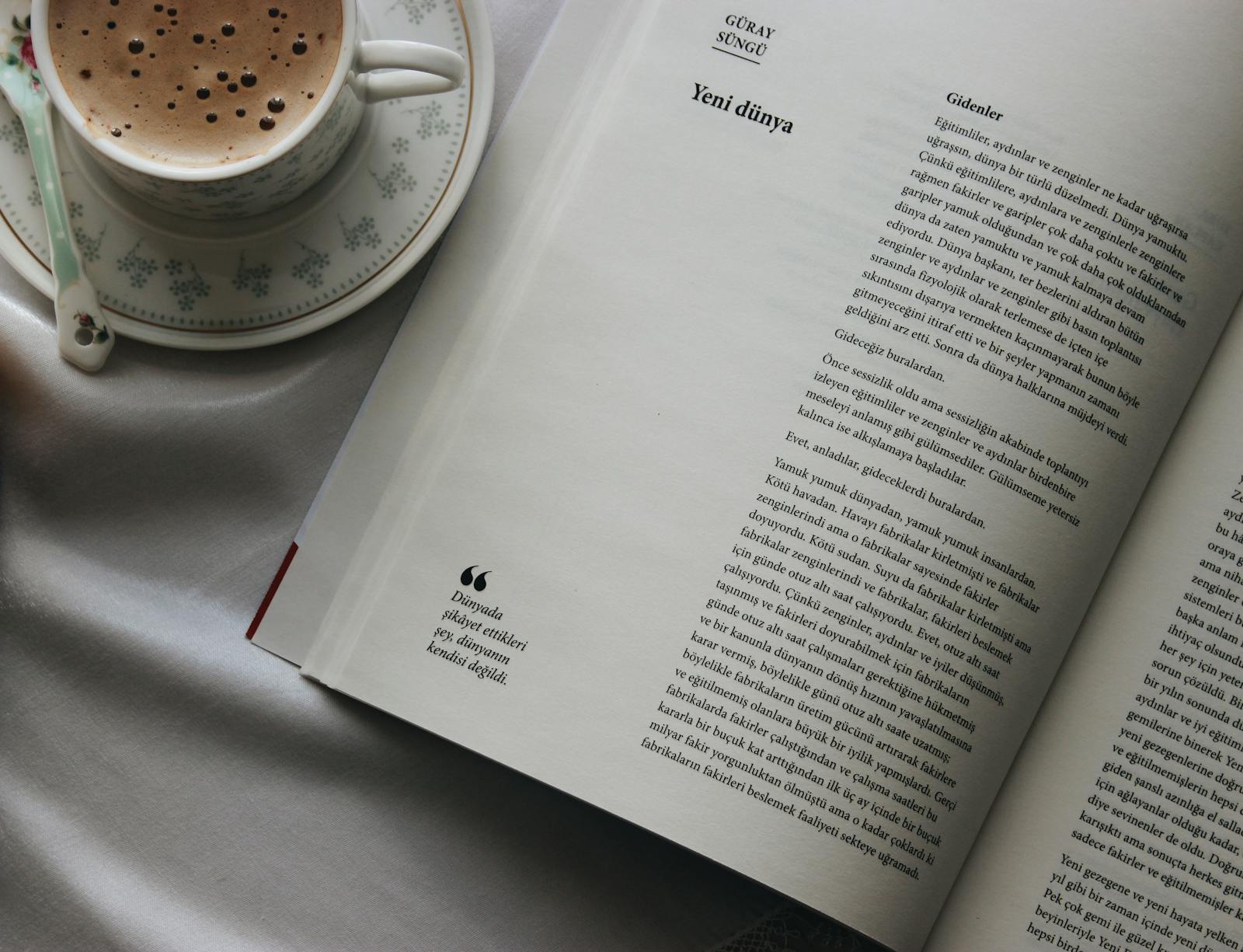 coffee book morning table